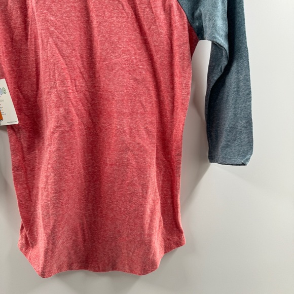 LuLaRoe Randy Long Sleeve Raglan Top Heathered Blue & Pink Size XS - Picture 8 of 8